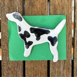 Black and White Dog Pin or Name Tag